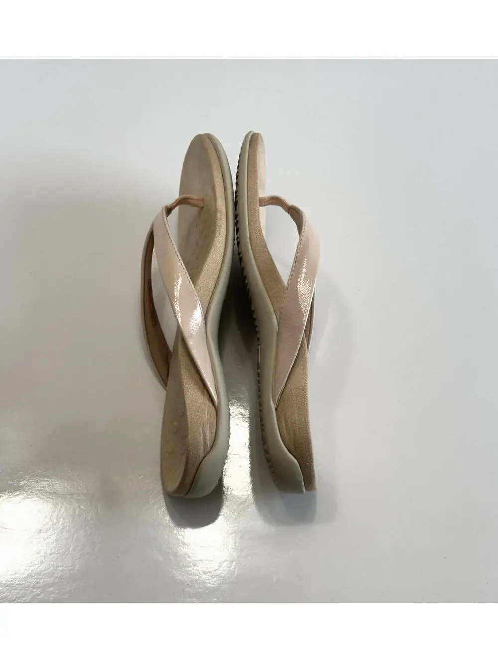 Vionic Dillon Flip Flops Women's Size US 7 Pink Leather Comfort Orthotic Sandals